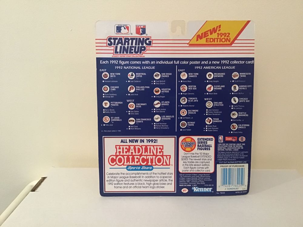 Juan Gonzalez - Kenner action figure collectible - Main Image 2