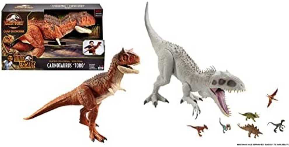 Mattel Jurassic World Colossal Carnotaurus Toro Dinosaur Action Figure Camp Cretaceous With Stomach-release Feature 36-in Long Realistic Sculpting Kid Gift Age 4 Years & Up - Mattel action figure collectible [Barcode 194735005666] - Main Image 4