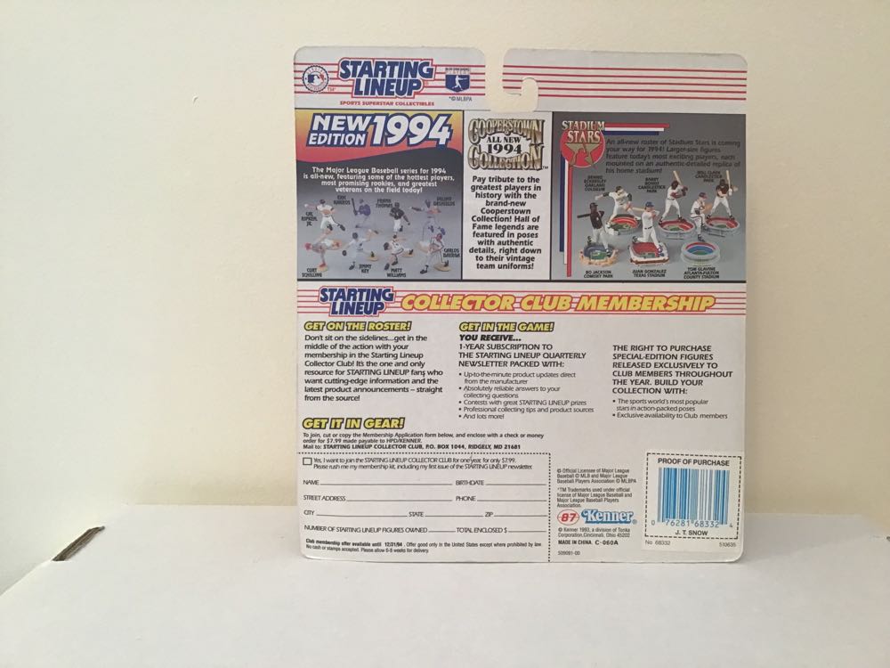 J.T. Snow - Kenner action figure collectible - Main Image 2