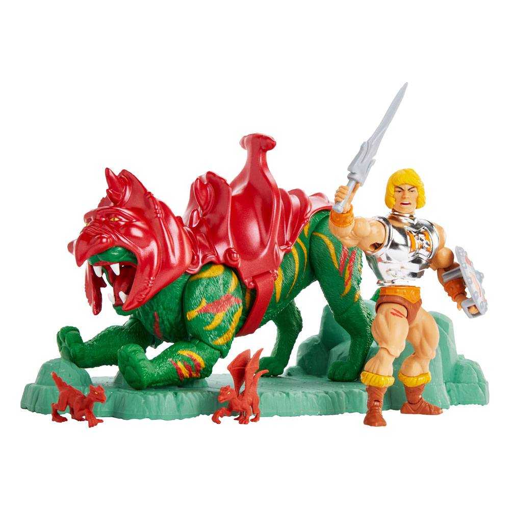 MOTU: Battle Armor He-Man and Battle Cat (Battlefield Warriors) - Mattel (Masters Of The Universe) action figure collectible [Barcode 194735005840] - Main Image 2