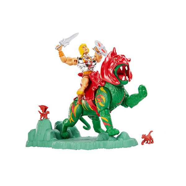 MOTU: Battle Armor He-Man and Battle Cat (Battlefield Warriors) - Mattel (Masters Of The Universe) action figure collectible [Barcode 194735005840] - Main Image 3