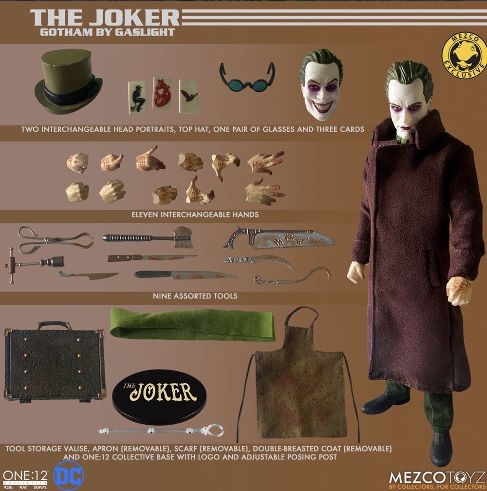 Mezco: One:12 Collective - The Joker: Gotham by Gaslight - Mezco Toyz (One:12 Collective - DC Universe - Batman - Batman: Gotham by Gaslight) action figure collectible [Barcode 696198761221] - Main Image 2