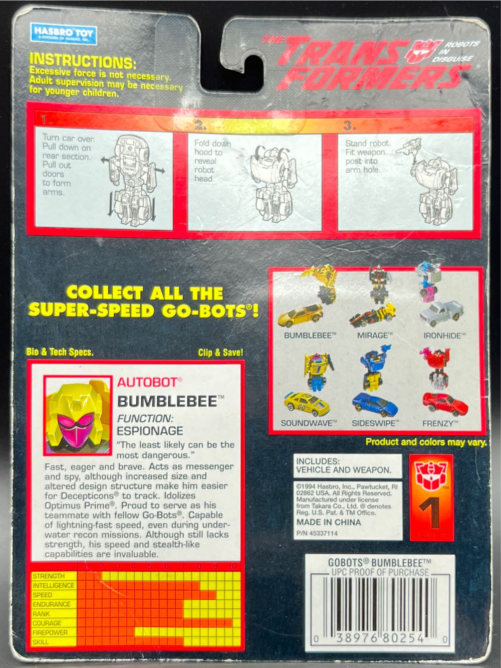 Transformers G2 Bumblebee Go-Bots - Hasbro (Transformers Generation 2) action figure collectible [Barcode 038976802540] - Main Image 2