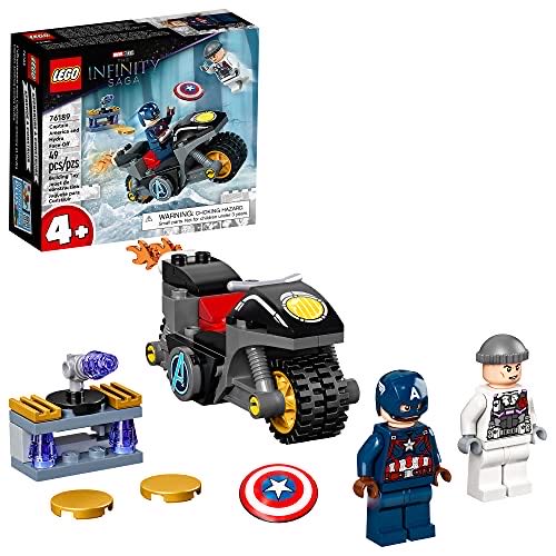Lego Marvel Captain America And Hydra Face-off 76189 Collectible Building Kit; Captain America And Motorcycle Set; New 49 Pieces  action figure collectible [Barcode 673419339858] - Main Image 1