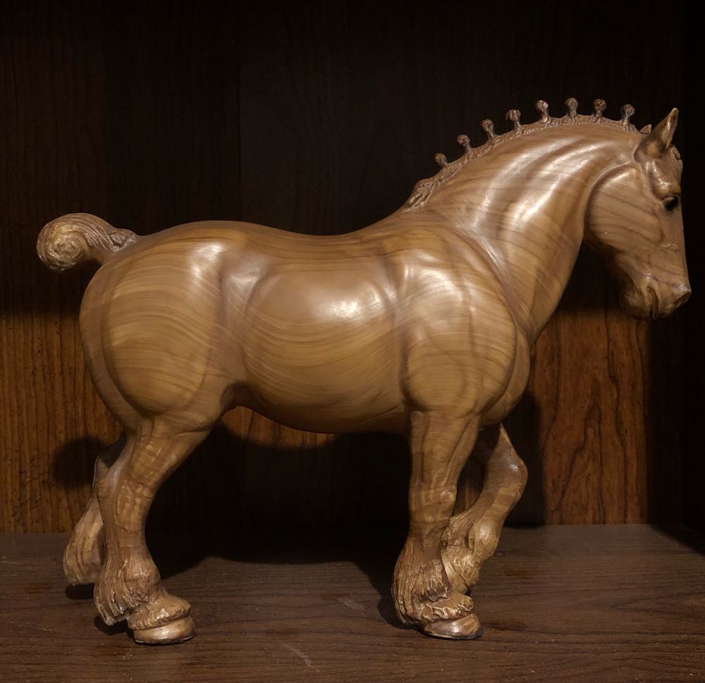 Wood grain Clydesdale  action figure collectible - Main Image 2