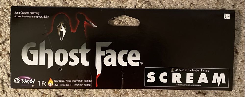 Scream (Fun World): Ghost Face Mask - Fun World (Scream) action figure collectible [Barcode 023168392060] - Main Image 2