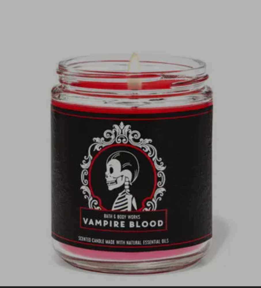 CANDLE: Halloween Bath & Bodyworks Vampire Blood Single Wick 2021 - Bath & Bodyworks Candle (Halloween Candles) action figure collectible [Barcode 667555052382] - Main Image 3