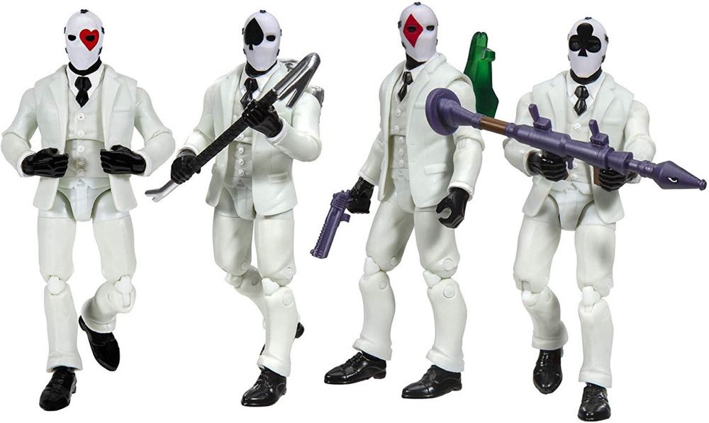 Fortnite Squad Mode 4 Figure Pack Highstakes Amazon Exclusive - Jazwares / Epic Games (Fortnite Squad Mode) action figure collectible [Barcode 191726014317] - Main Image 2