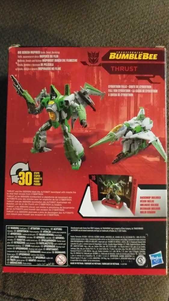 Transformers Studio Series Thrust 76 Bumblebee Movie - Hasbro / Takara Tomy (The Transformers) action figure collectible [Barcode 630509989720] - Main Image 3