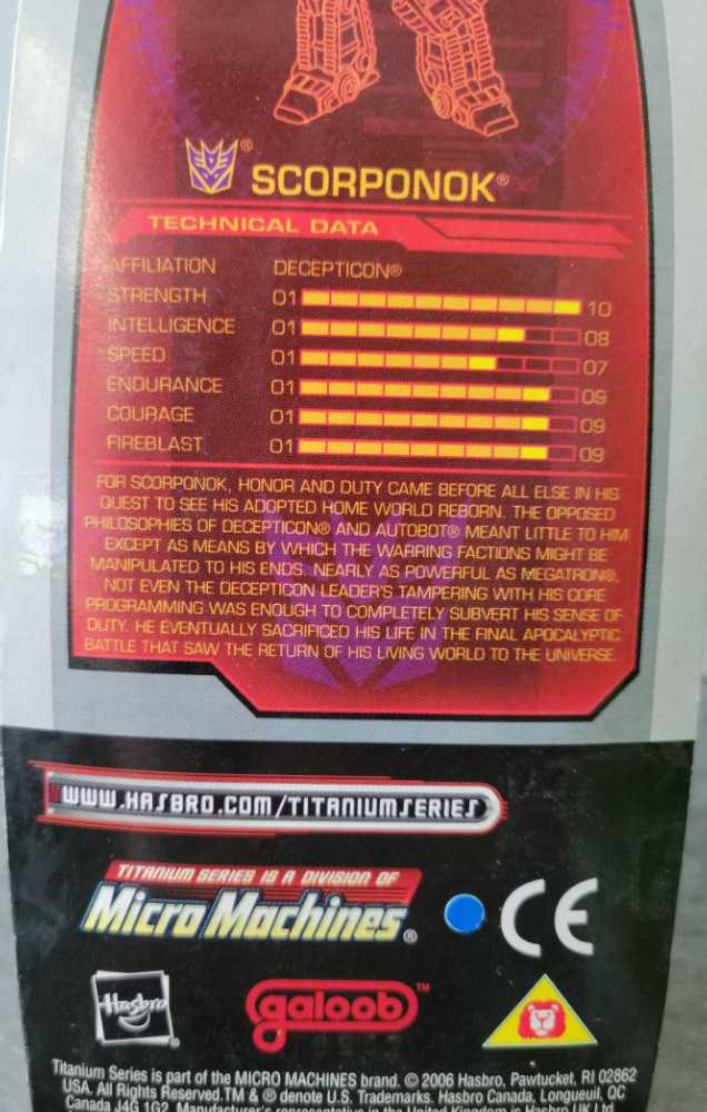 Scorponok  - Galoob (Titanium 3”) action figure collectible - Main Image 4