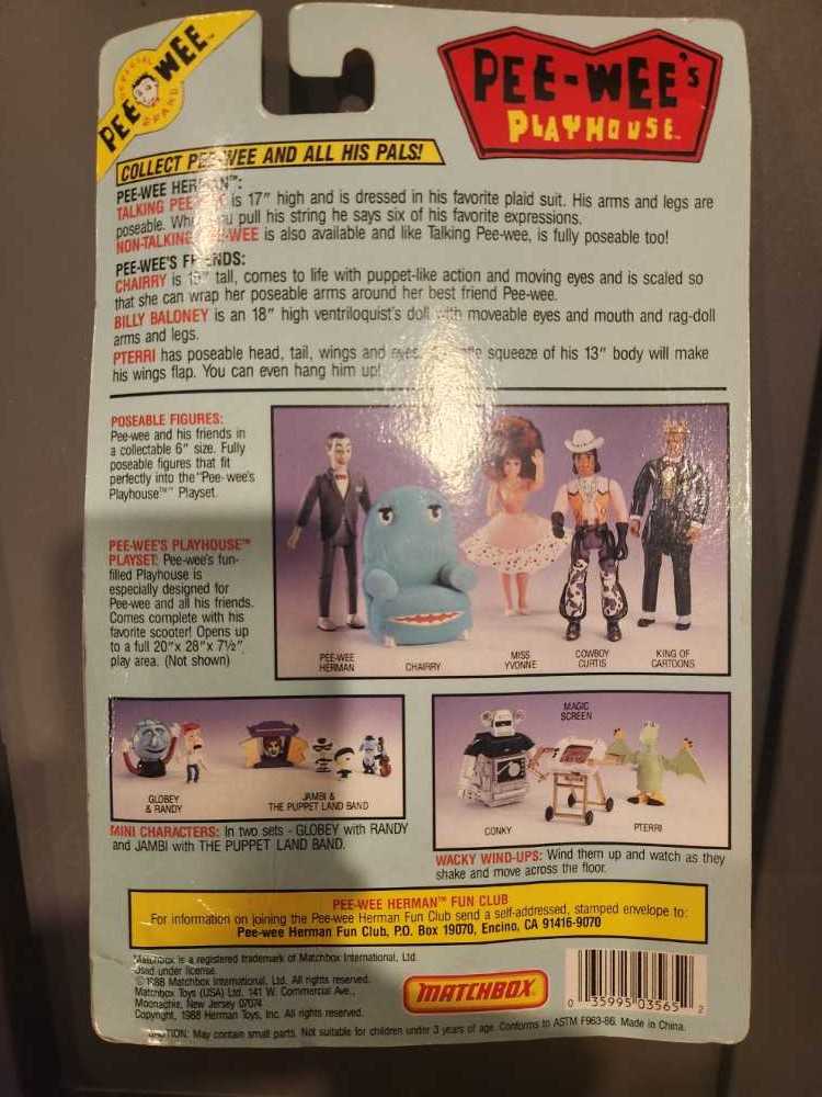 Chairry - Matchbox (Pee Wee’s Playhouse) action figure collectible [Barcode 035995035652] - Main Image 2