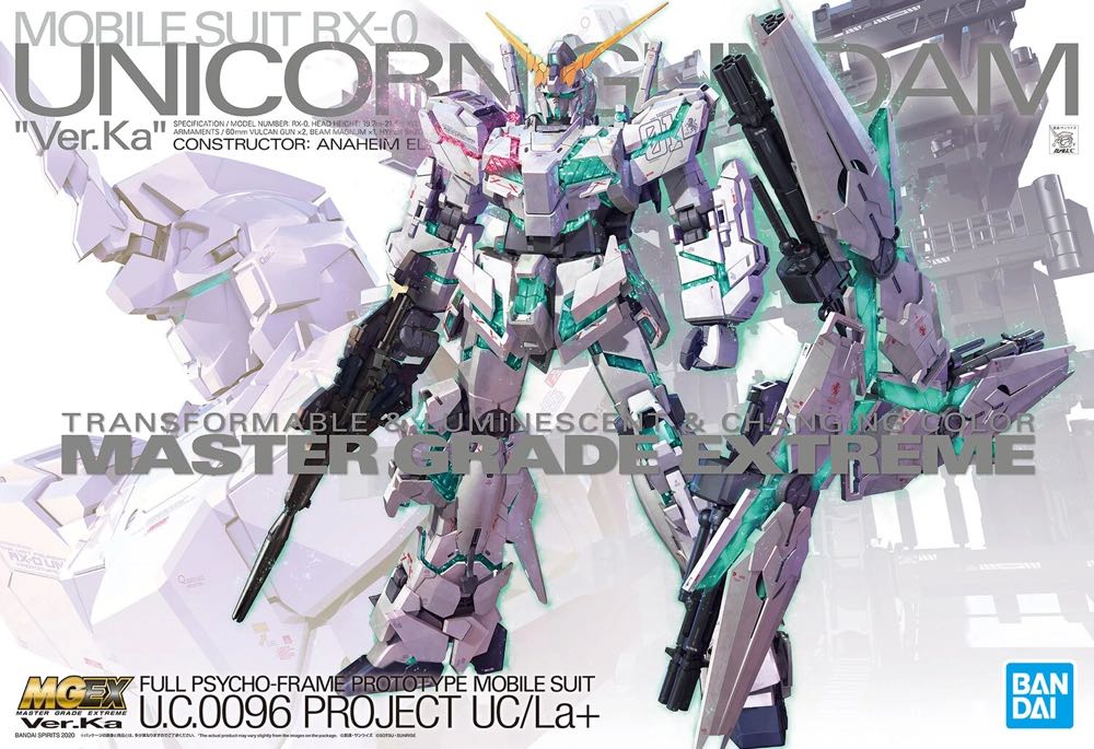 Bandai Hobby Unicorn Gundam Version Ka Bandai Spirits Mgex - Bandai (Gundam) action figure collectible [Barcode 4573102602770] - Main Image 2