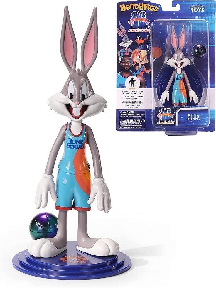 Space Jam Bugs Bunny Bendyfig - The Nobel Collection action figure collectible [Barcode 849421007461] - Main Image 2