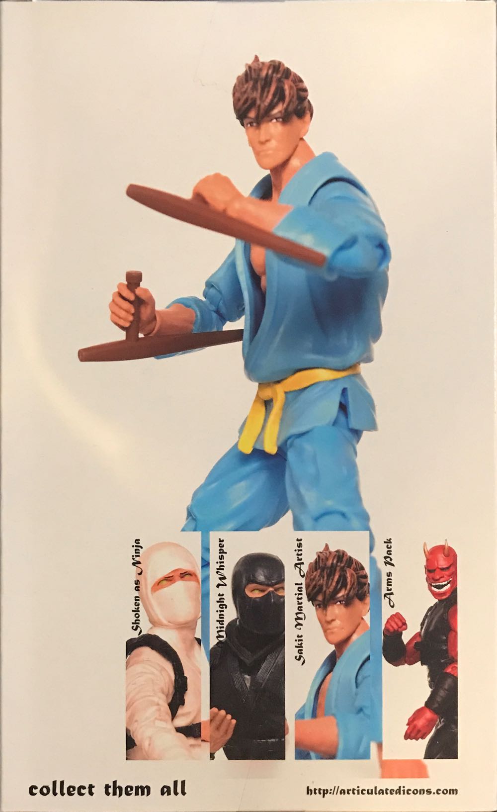 Sakit (Martial Artist) - The Fwoosh (Articulated Icons: The Feudal Series) action figure collectible [Barcode 494383980682] - Main Image 2