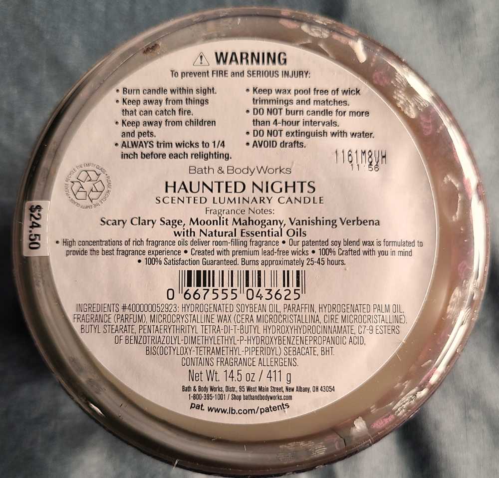 CANDLE: Halloween Bath & Bodyworks Haunted Nights 2021 - Bath & Bodyworks Candle (Halloween Candles) action figure collectible [Barcode 667555043625] - Main Image 2