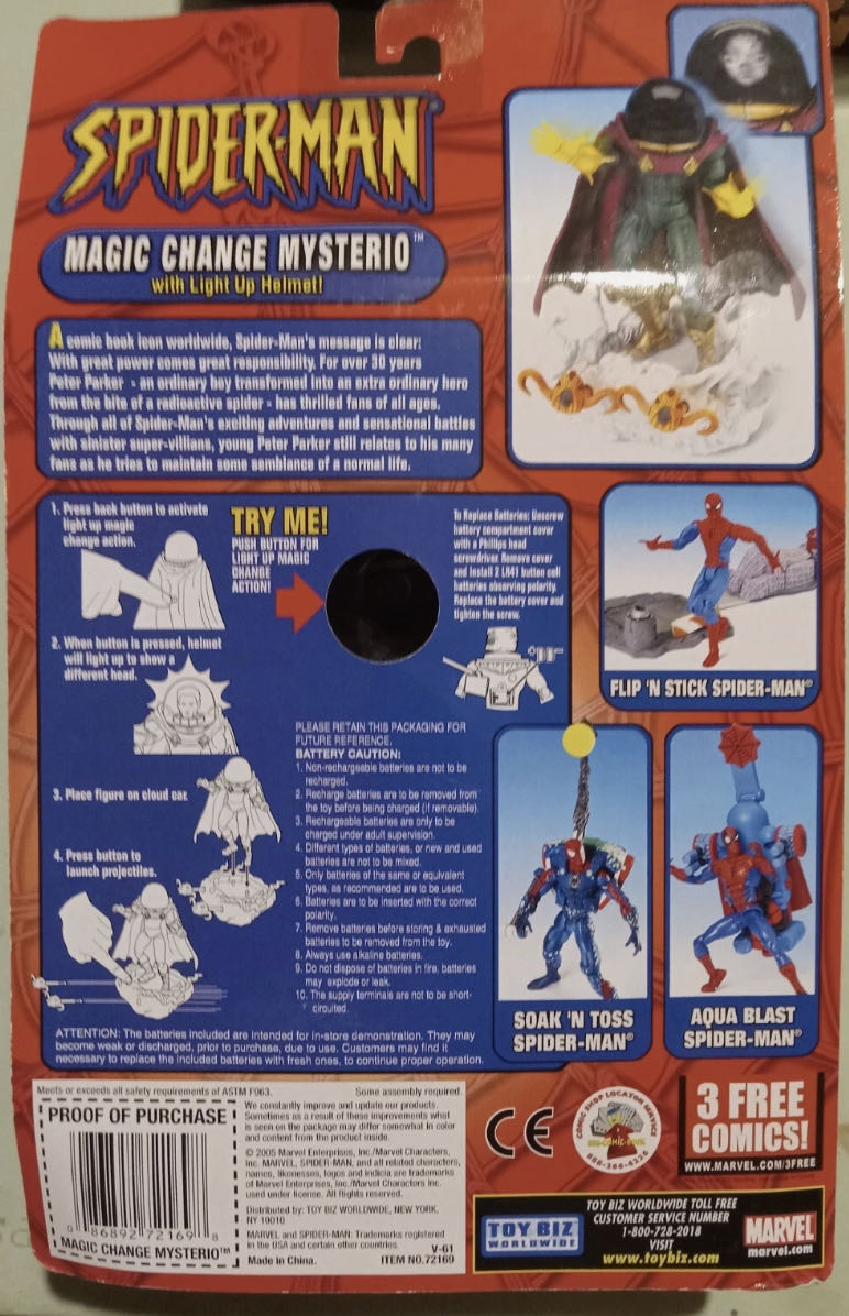 Mysterio - Toy Biz (Marvel (Spider-man)) action figure collectible [Barcode 086892721698] - Main Image 4