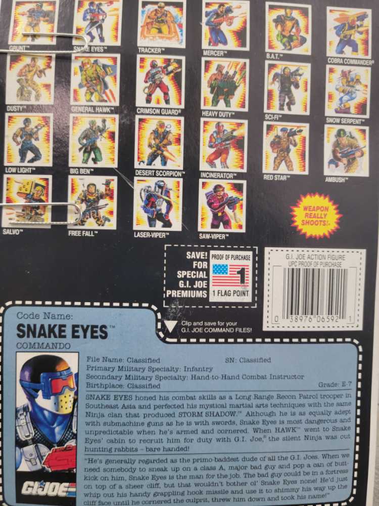 Snake Eyes V10 - Hasbro (GI Joe 1991) action figure collectible - Main Image 4
