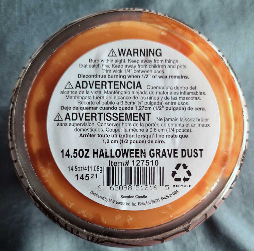 CANDLE: Halloween Colonial Grave Dust 2021 - Colonial Candle (Halloween Candles) action figure collectible [Barcode 665098512165] - Main Image 2