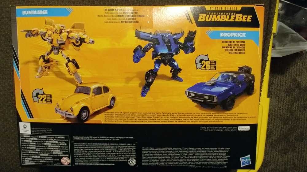 (18-BB/46-BB) Bumblebee VS Dropkick (2-PACK) - Hasbro (Transformers Studio Series: BUZZWORTHY BUMBLEBEE) action figure collectible [Barcode 7275328368016] - Main Image 2