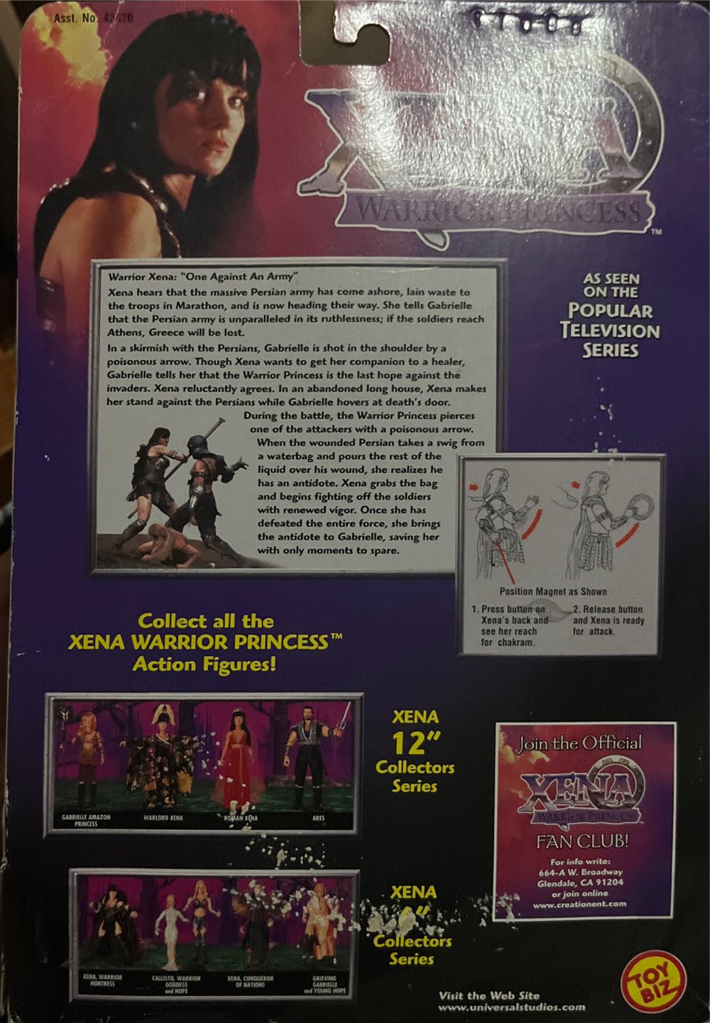 Xena Warrior Princess One Against An Army 6’’ Toybiz Mint In Box - Toy Biz action figure collectible [Barcode 035112420231] - Main Image 3