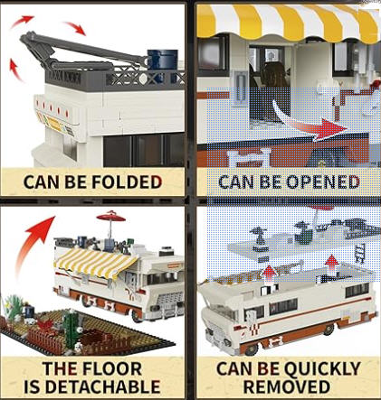 The Walking Dead AMC: Building Sets: Dale’s Rv Construction Set - McFarlane Toys (post-apocalyptic survival horror movie theme) action figure collectible [Barcode 787926145281] - Main Image 3