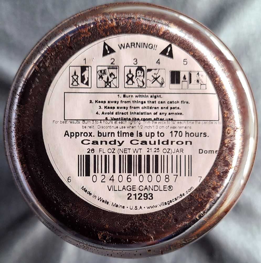 CANDLE: Halloween Village Candy Cauldron 2021 - Village Candle (Halloween Candles) action figure collectible [Barcode 602406000877] - Main Image 2