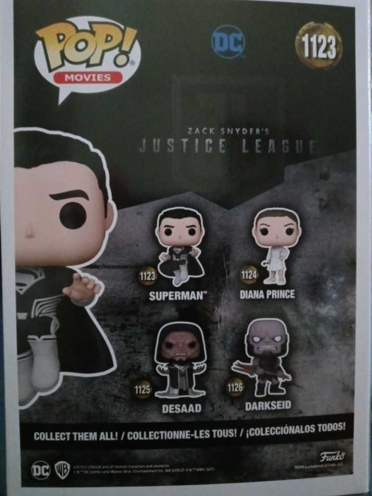 Justice League: The Snyder Cut - Black Suit Superman #1123 - Funko (Zack Snyders Justice League (2021)) action figure collectible [Barcode 889698568012] - Main Image 3