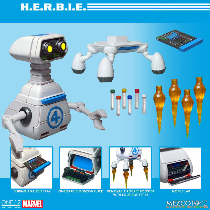 H.E.R.B.I.E - Mezco Toyz - One:12 Collective (Fantastic Four) action figure collectible [Barcode 0630509565054] - Main Image 2