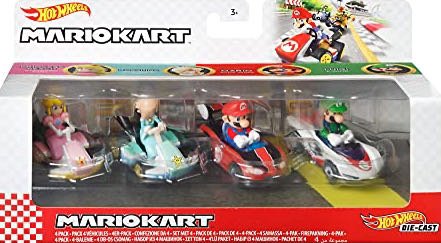 Hot Wheels-Mario Kart- 4 PK #4  action figure collectible [Barcode 887961965520] - Main Image 1