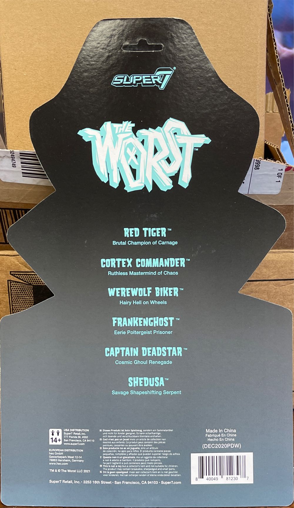 Captain Deadstar GID The Worst Tall Card - Super 7 action figure collectible [Barcode 840049812307] - Main Image 2