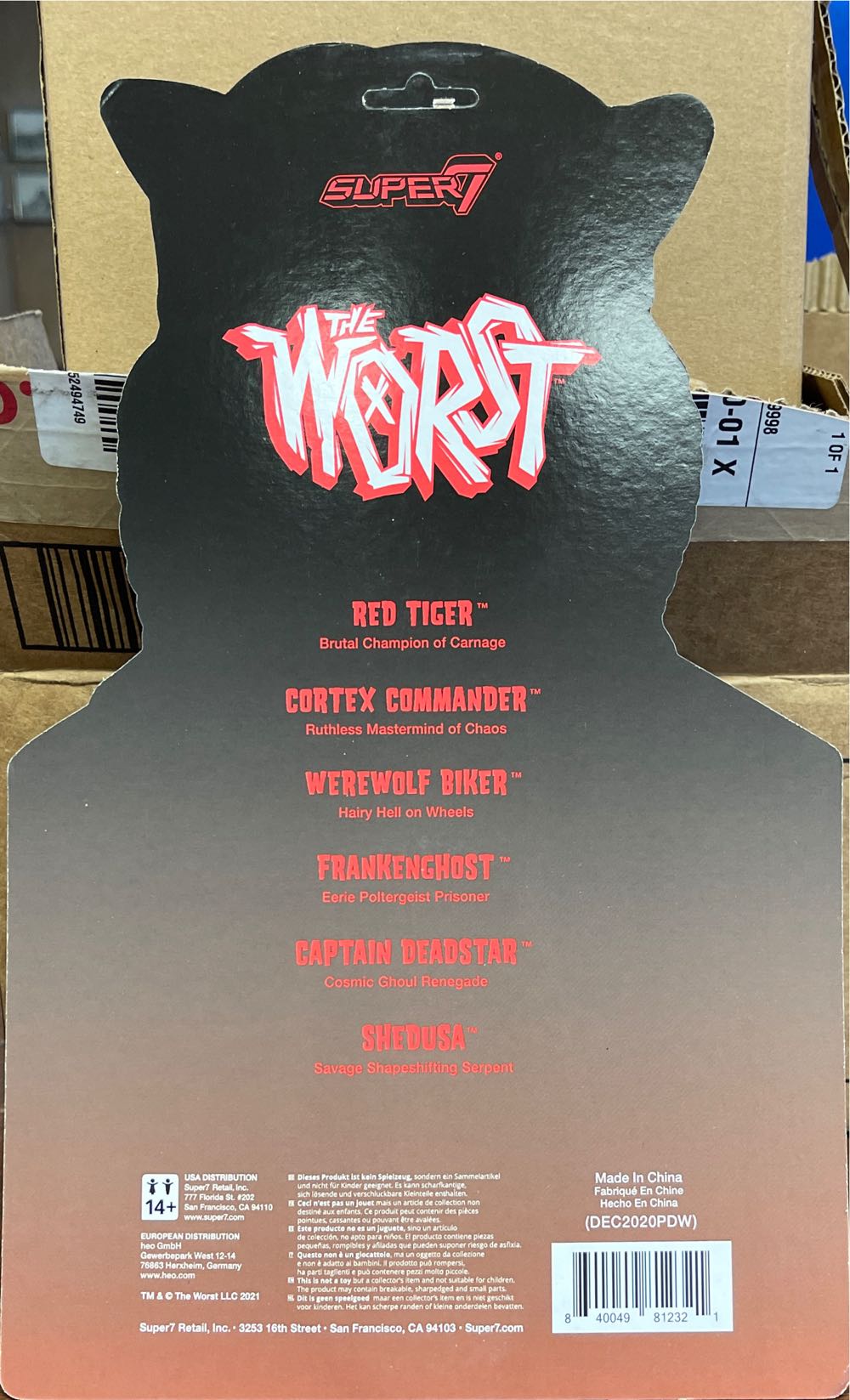 Werewolf Biker GID The Worst Tall Card - Super 7 action figure collectible [Barcode 840049812321] - Main Image 2