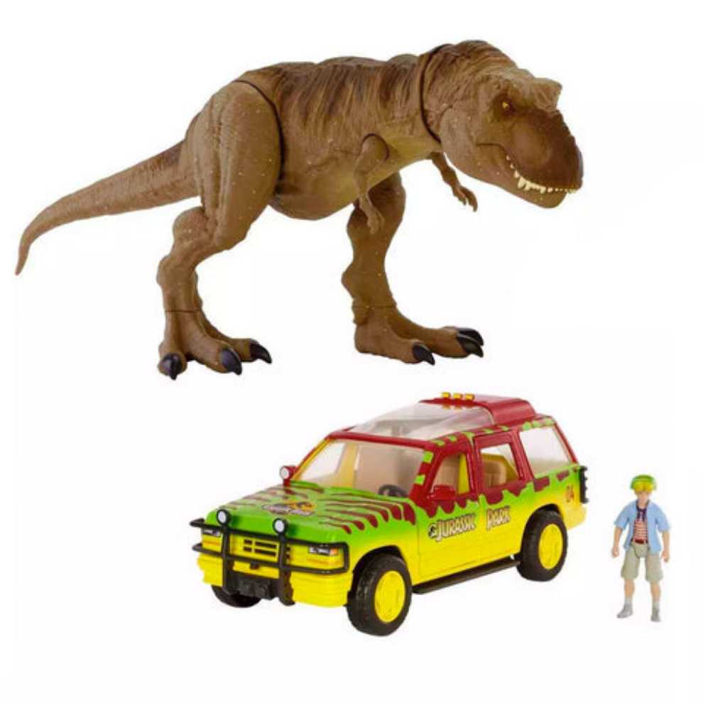 Escape 3-Pack (Tyrannosaurus Rex, Tim Murphy & Ford Explorer) - Mattel (Jurassic Park) action figure collectible [Barcode 887961943948] - Main Image 4