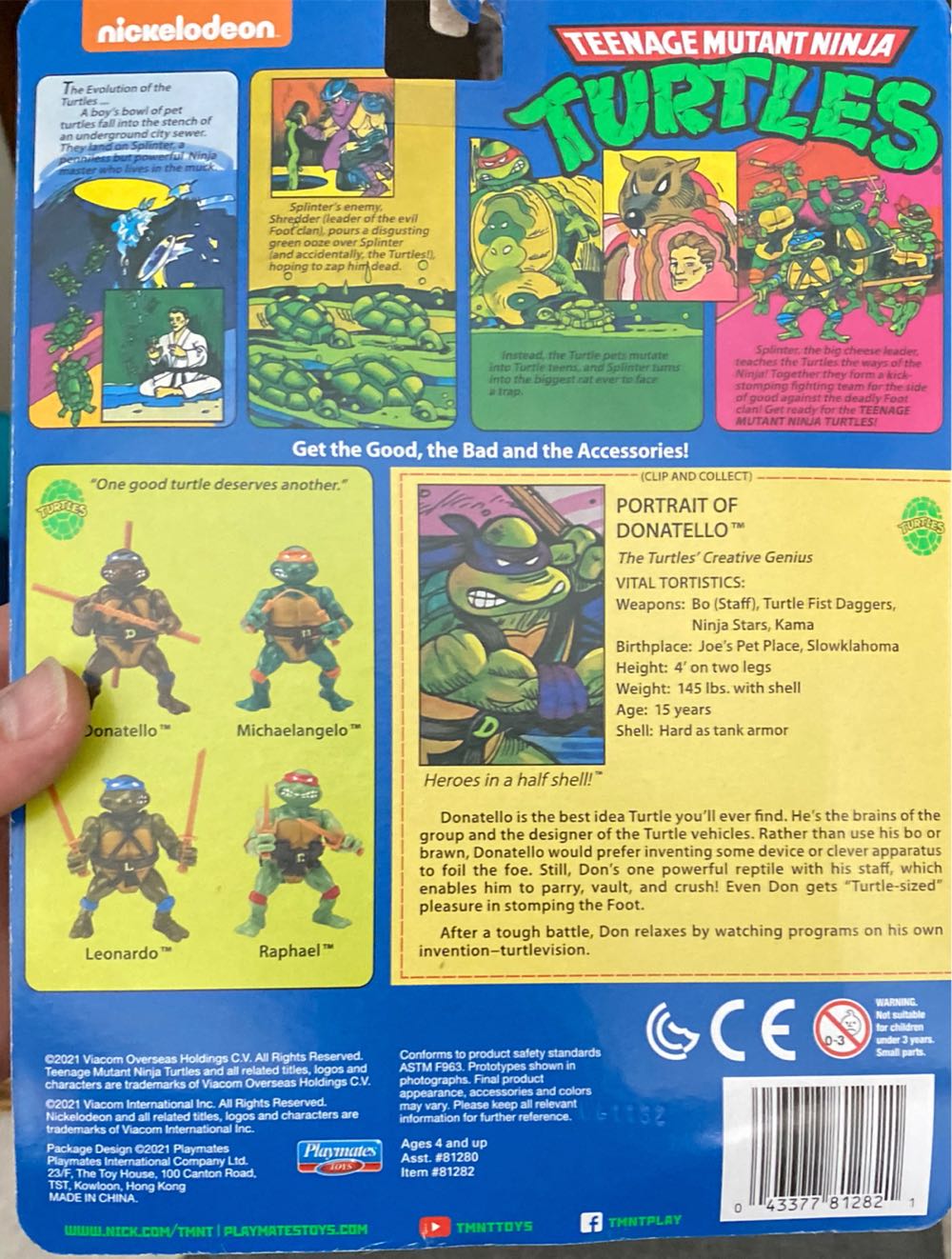 Donatello - Playmates (Teenage Mutant Ninja Turtles) action figure collectible [Barcode 043377812821] - Main Image 2