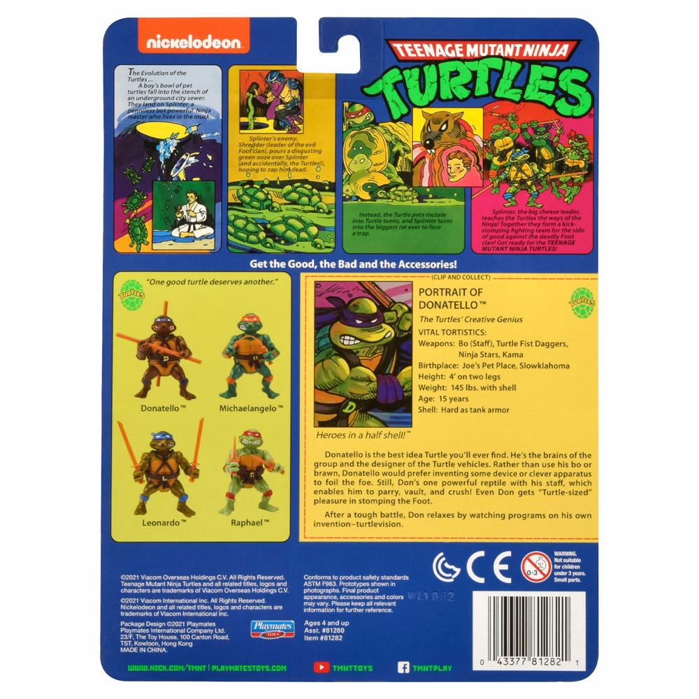 Donatello - Playmates (Teenage Mutant Ninja Turtles) action figure collectible [Barcode 043377812821] - Main Image 3