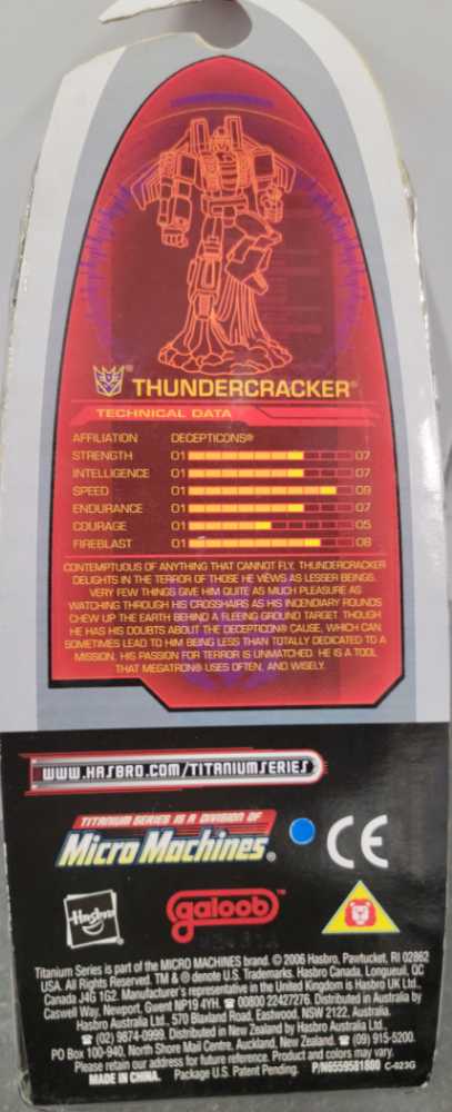 Thundercracker Carded - Galoob (Titanium 3”) action figure collectible - Main Image 3
