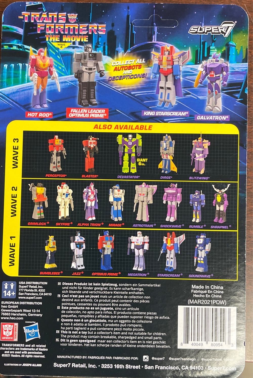 Starscream (Coronation) - Super7 (The Transformers: The Movie) action figure collectible [Barcode 840049809543] - Main Image 2