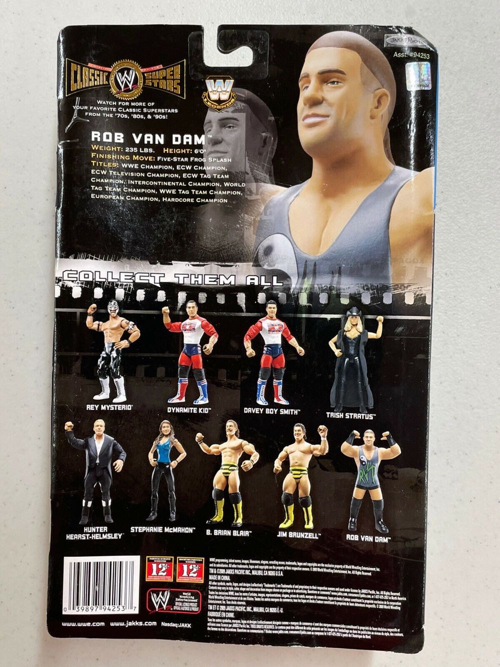 Rob Van Dam - Jakks Pacific / WWE (WWE Classic Superstars LJN) action figure collectible [Barcode 039897942537] - Main Image 2