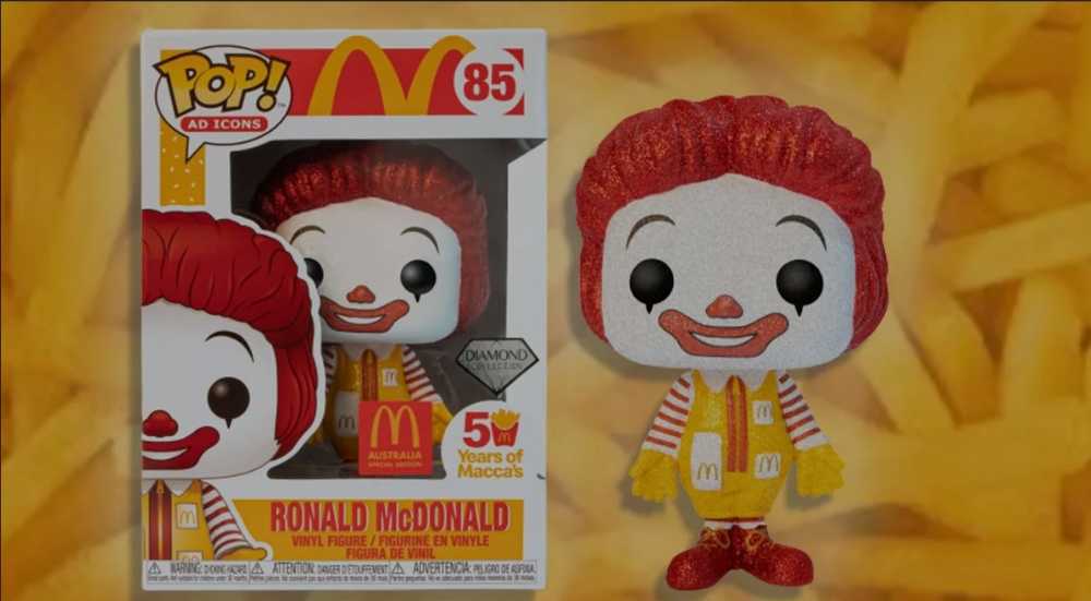 Funko Pop! Icons: McDonald’s - Ronald McDonald Australia Maccas Exclusive Diamond Collection Glitter Edition  - Funko (McDonald’s) action figure collectible [Barcode 889698574969] - Main Image 4
