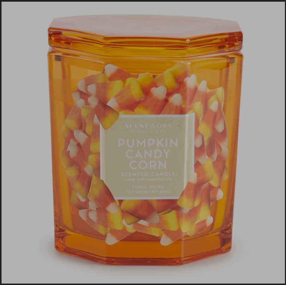 CANDLE: Halloween ScentWorx Pumpkin Candy Corn HomeWorx  2021 - Scentworx (Halloween Candles) action figure collectible [Barcode 819417028596] - Main Image 4