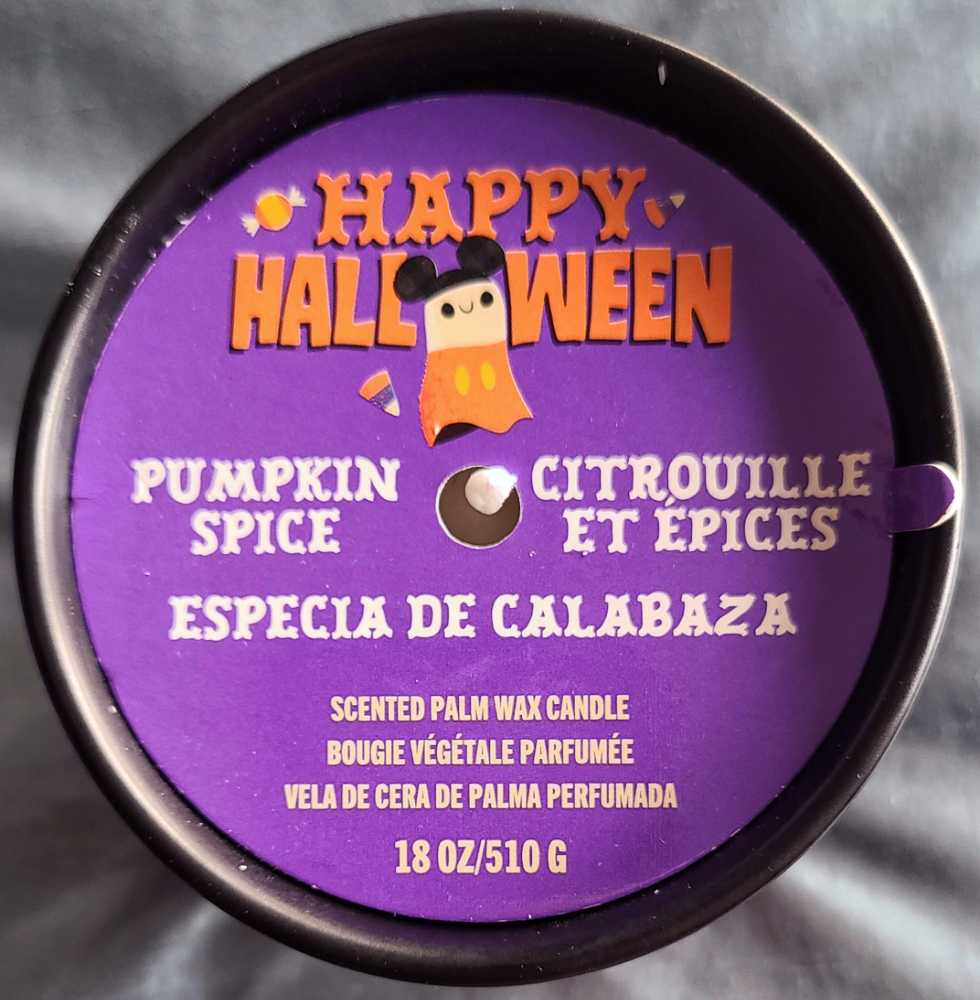 CANDLE: Halloween Disney Mickey and Minnie Mouse Ghost - Pumpkin Spice  2021 - Disney Store (Halloween Candles) action figure collectible [Barcode 465064730476] - Main Image 3