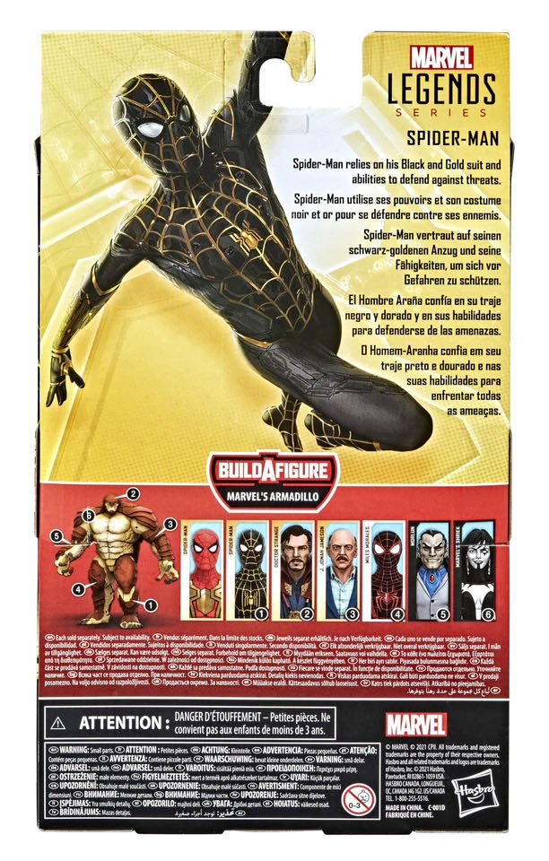 Spider Man Black & Gold Suit - Hasbro (ML BAF Armadillo) action figure collectible [Barcode 5010993844739] - Main Image 2