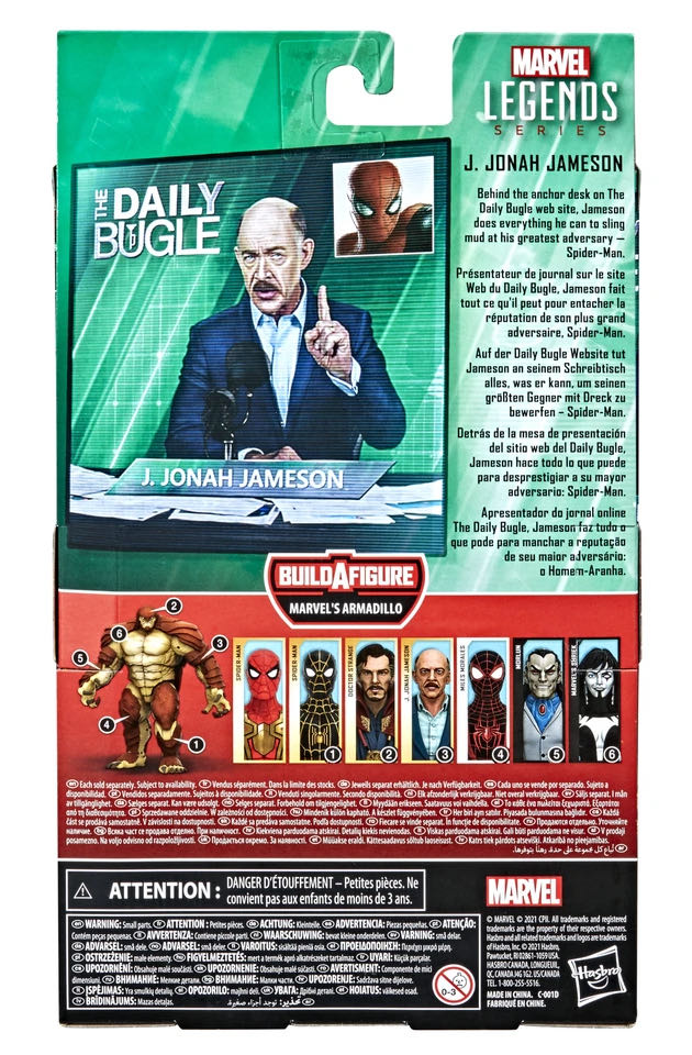J. Jonah Jameson Marvel Legends  - Hasbro (Marvel Legends Armadillo BAF Wave) action figure collectible [Barcode 5010993844753] - Main Image 2