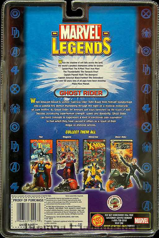 Marvel Legends, Series 3: Ghost Rider - Toy Biz (Marvel Superheroes) action figure collectible - Main Image 3