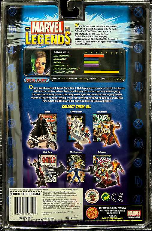 Marvel Legends, Series 5: Nick Fury - Toy Biz (Marvel Superheroes) action figure collectible - Main Image 4