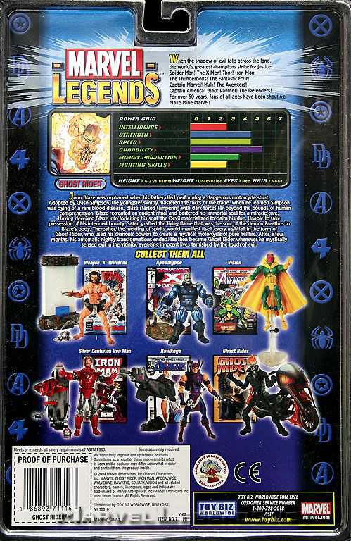 Marvel Legends, Series 7: Ghost Rider - Toy Biz (Marvel Superheroes) action figure collectible - Main Image 3