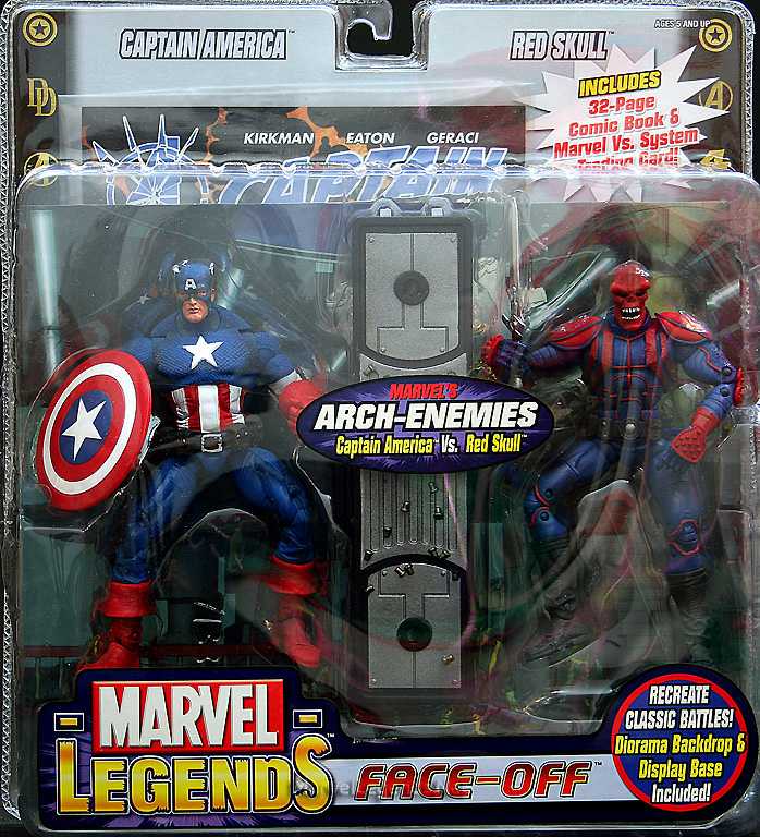 Marvel Legends, Face-off Series 1: Captain America  - Toy Biz (Marvel Superheroes) action figure collectible - Main Image 2