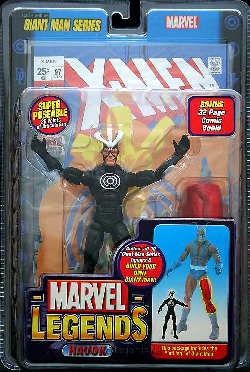 Marvel Legends, Walmart Exclusive, Giant Man Wave: Havok - Toy Biz (Marvel Superheroes) action figure collectible - Main Image 2