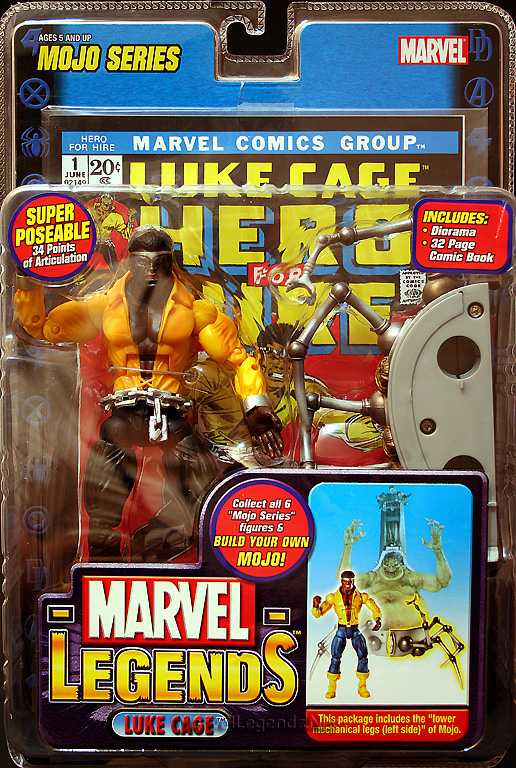 Marvel Legends, Series 14, Mojo Wave: Luke Cage - Toy Biz (Marvel Superheroes) action figure collectible - Main Image 2
