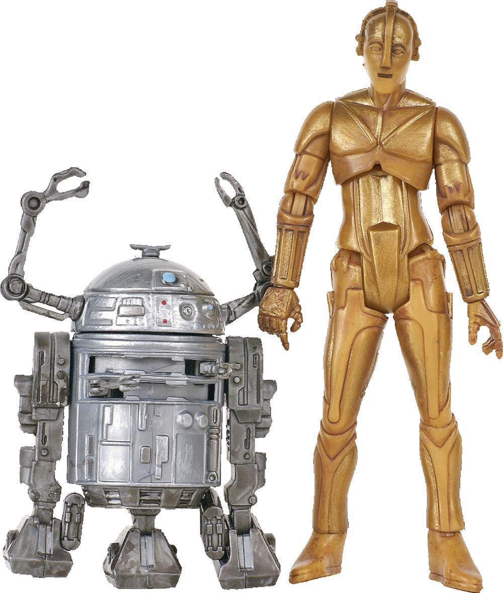 Exclusive Concept R2-D2 & C-3P0 - Hasbro (2007-2008 The 30th Anniversary Collection) action figure collectible [Barcode 653569248194] - Main Image 2
