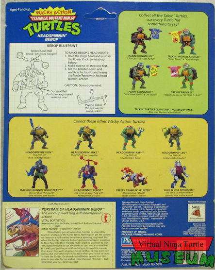 Wacky Action Head Spinnin’ Bebop - Playmates Toys (Teenage Mutant Ninjaturtles) action figure collectible - Main Image 2
